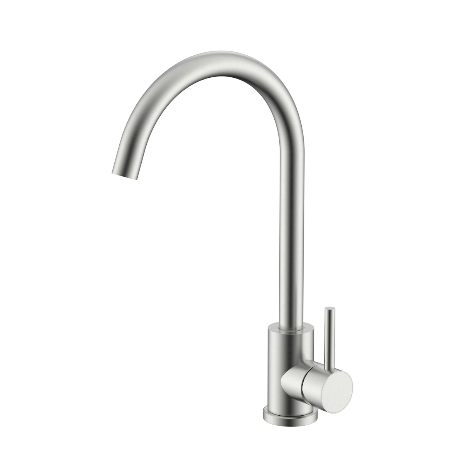 Изображение товара Рычажный кухонный смеситель SPLENKA S201 сатин с длинным изливом и вращающимся механизмом