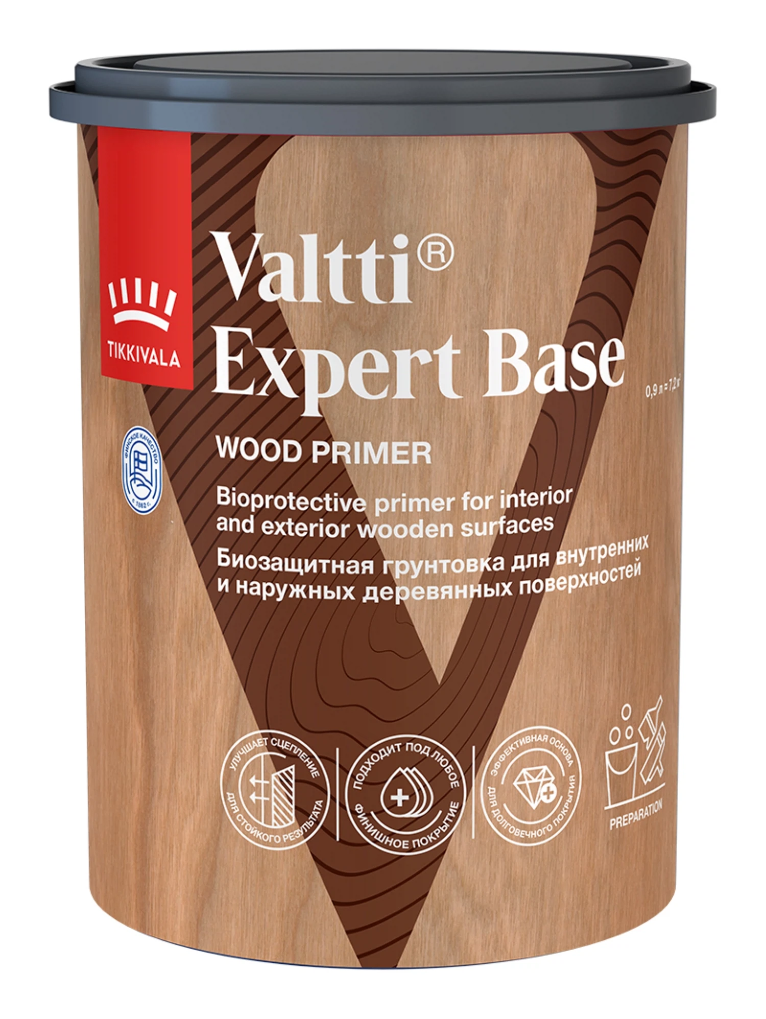 Изображение товара Грунтовка TIKKURILA VALTTI EXPERT BASE высокоэффективная, биозащитная (0,9л)