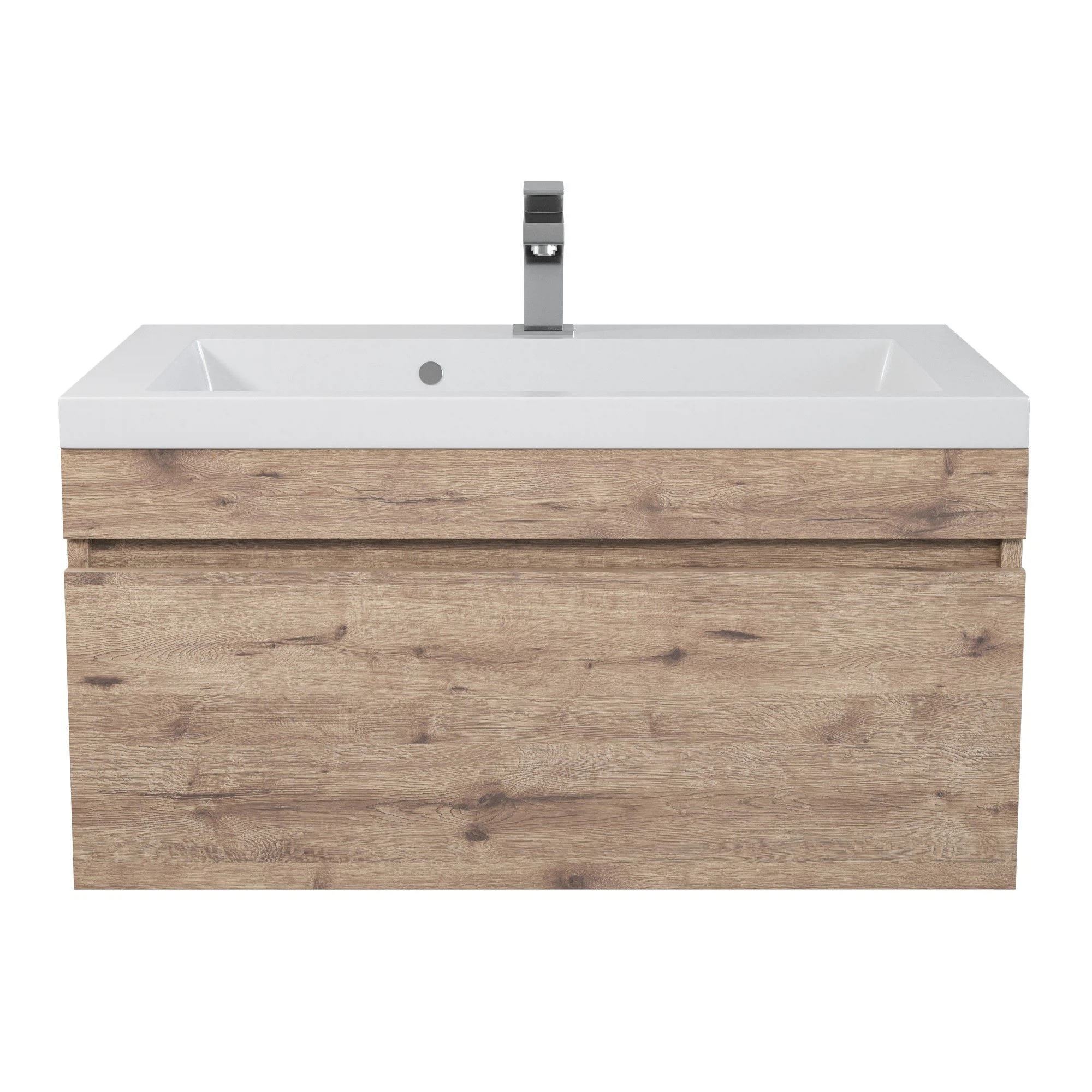 Изображение товара Тумба под раковину для ванной комнаты Uperwood Eva 74х47,2х35 см, Крафт Табачный, подвесная