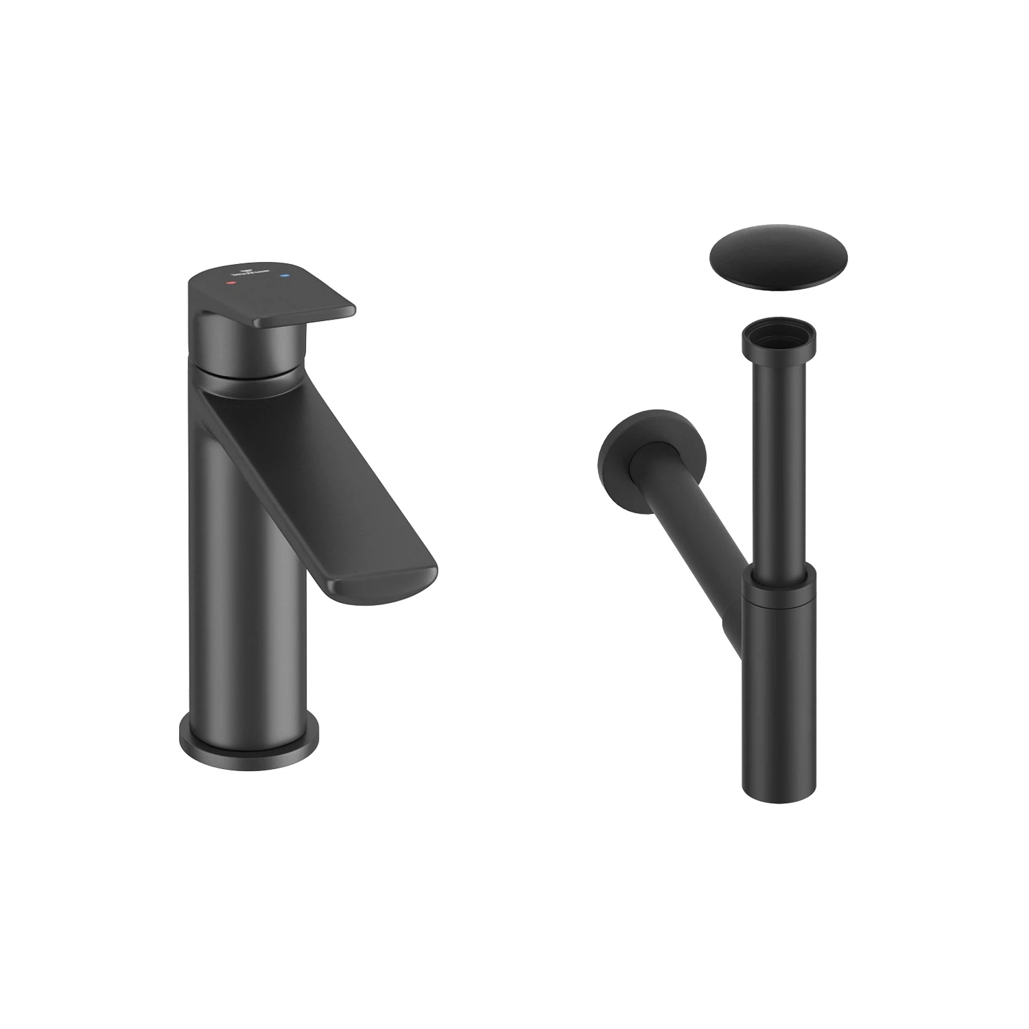 Изображение товара Рычажный смеситель для умывальника Wellsee ICON! for life черный , 201000082