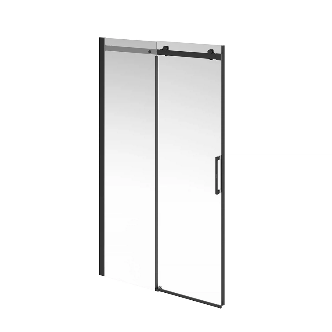 Изображение товара Дверь для душа Kerama Marazzi Cristallo CT 120 SD BLK M раздвижная прямоугольная 1200x1000х2100 мм