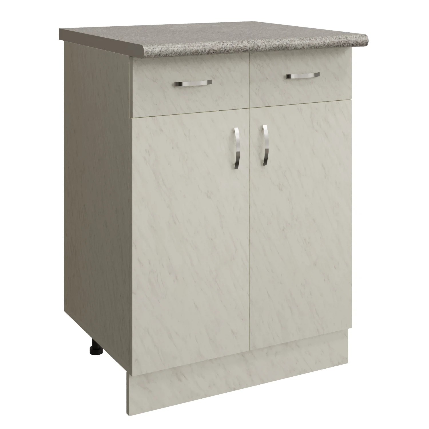 Изображение товара Стол разделочный 60 белый мрамор (2 ящика)