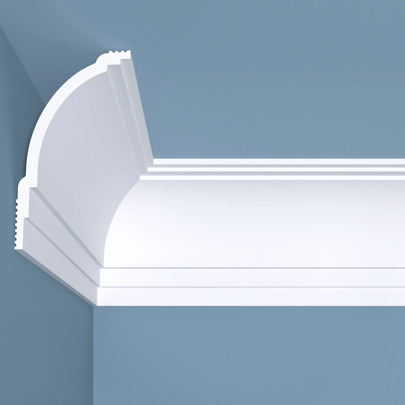 Изображение товара Плинтус потолочный Bello Deco XPS полимер К 18 (120x70) Изображение товара Плинтус потолочный Bello Deco XPS полимер К 18 (120x70)