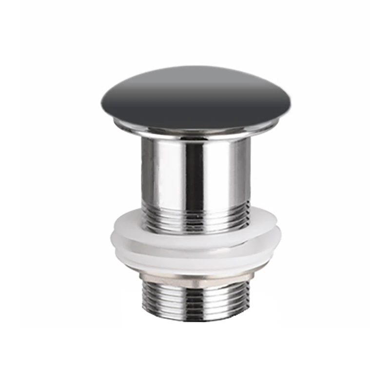 Изображение товара Донный клапан без перелива с керамической накладкой и системой Click-Clack 32 мм темный антрацит