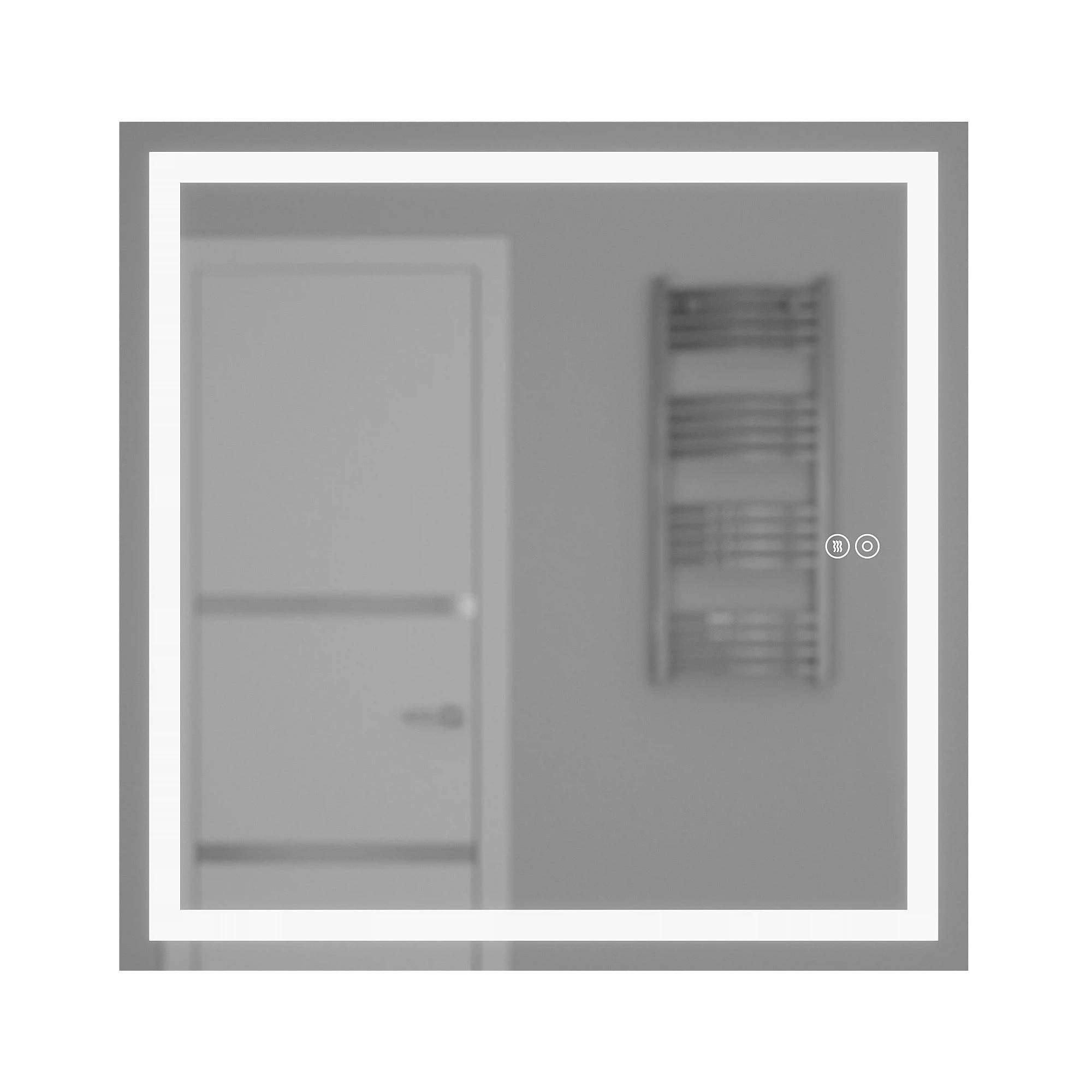 Изображение товара Зеркало шкаф с подсветкой в ванную 70 см, Uperwood Tanos, черное