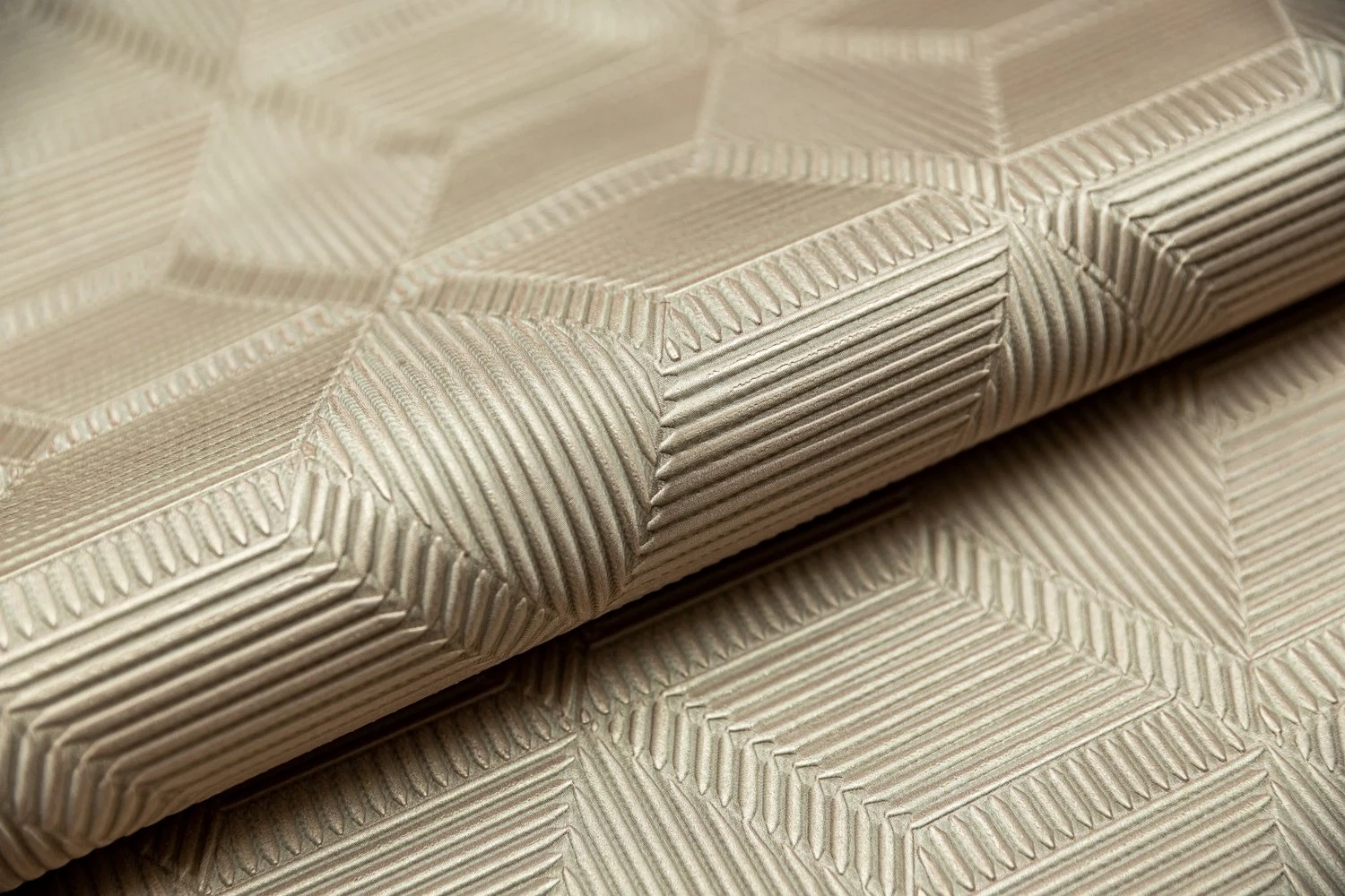 Изображение товара Обои виниловые Kerama Marazzi Геометрия бежевый золотой артикул KM5103