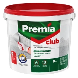 Шпаклевка финишная акриловая Premia Club белая, 8кг.