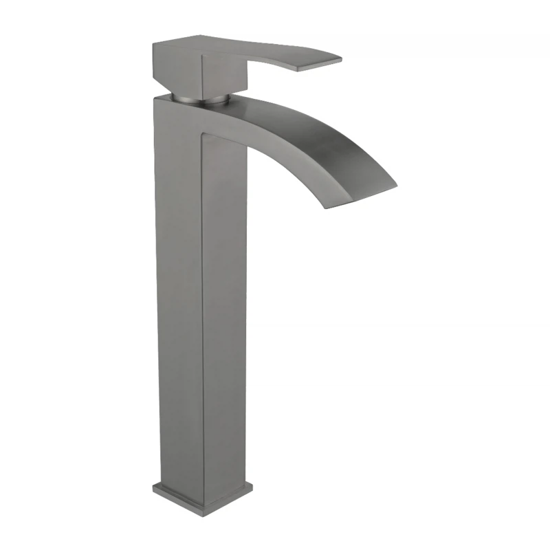 Изображение товара Fmark FS8611Q графит: смеситель для раковины, рычажный, матовый графит, 1/2\"