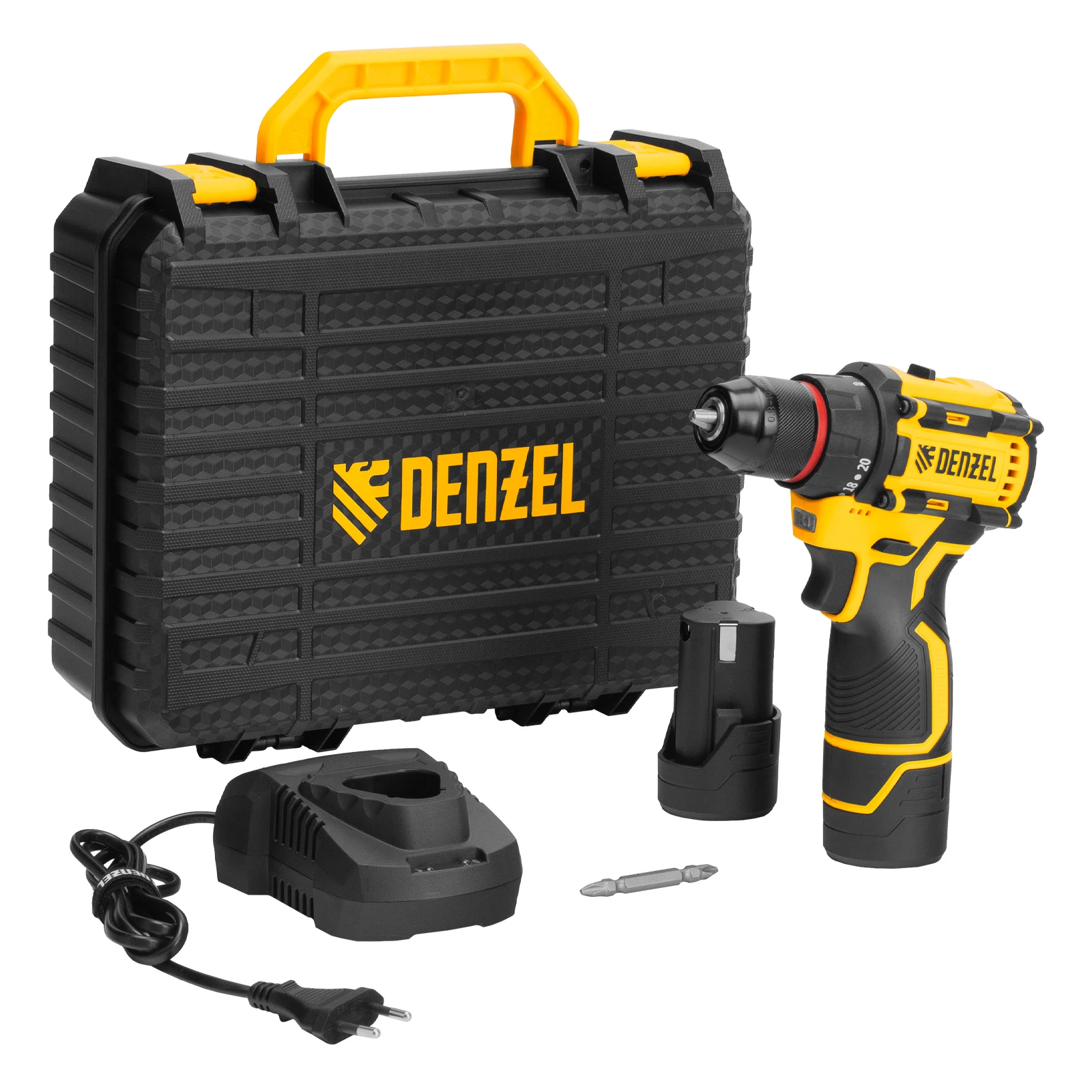 Изображение товара Аккумуляторная дрель-шуруповерт Denzel CDH-BL-12 26108 бесщеточная 12 В