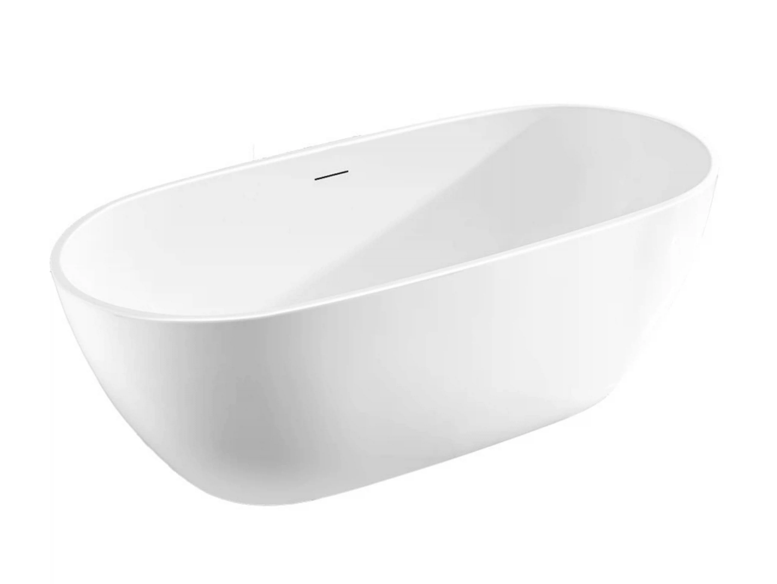 Изображение товара Акриловая ванна Vincea VBT-408-1700 белая овальная с щелевым переливом