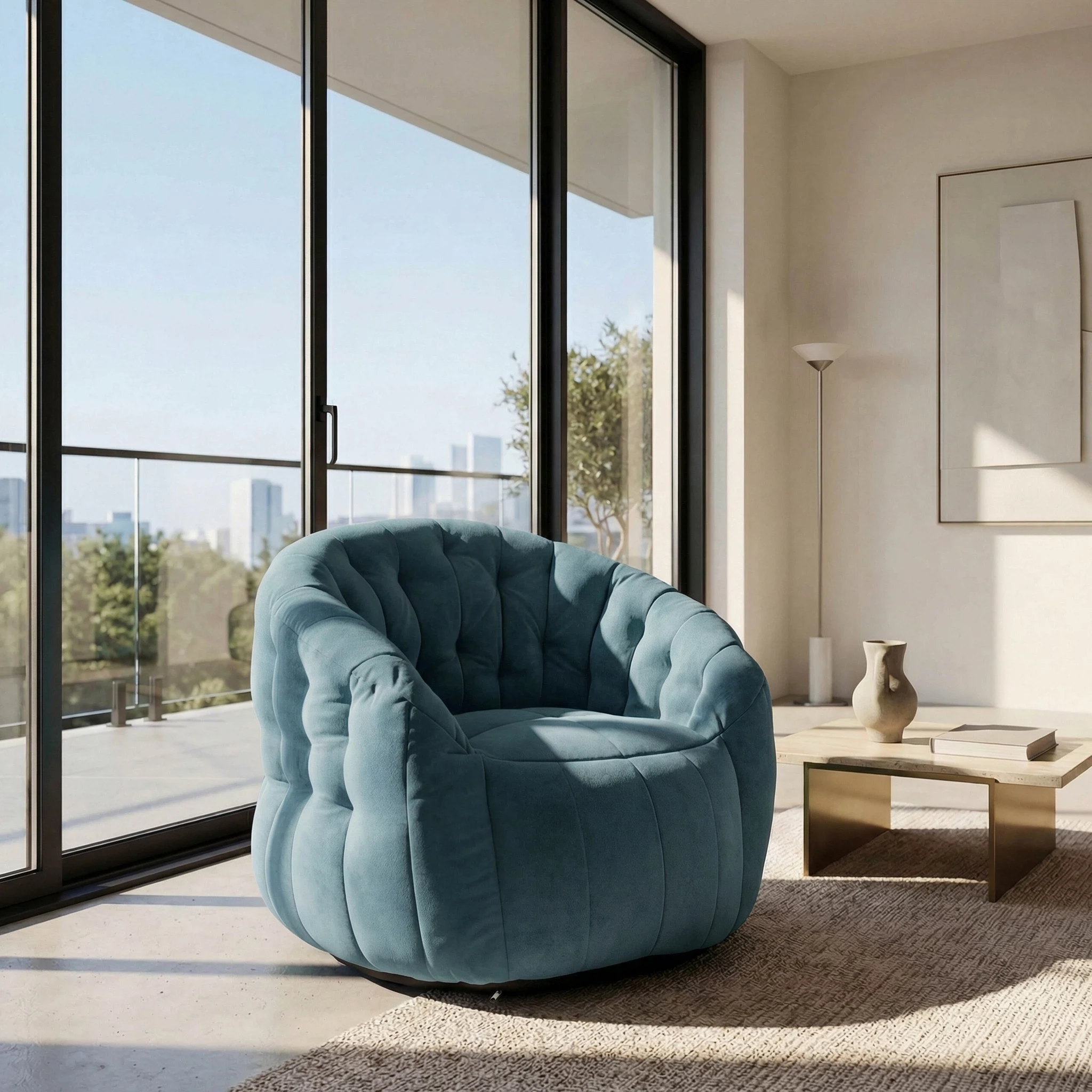 Изображение товара Кресло бескаркасное Nrava Darvin синий