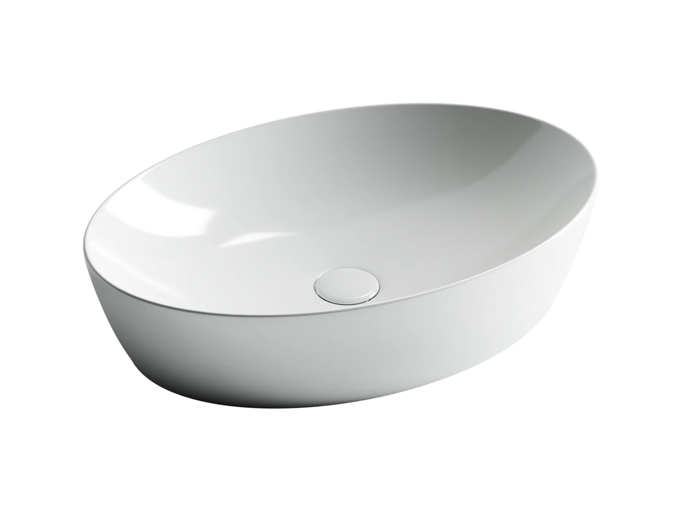 Изображение товара Накладная раковина для ванной комнаты Ceramica Nova ELEMENT белая 610x410 мм CN5018