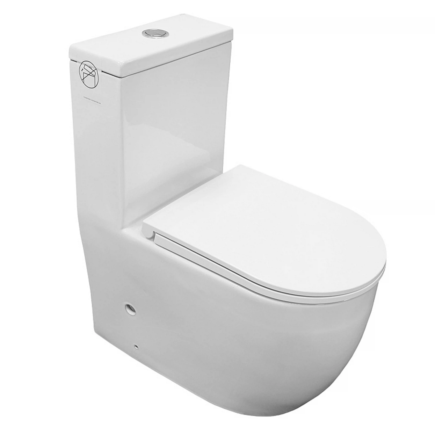 Изображение товара Унитаз напольный с бачком моноблок безободковый микролифт Azario Velluto AZ-6281