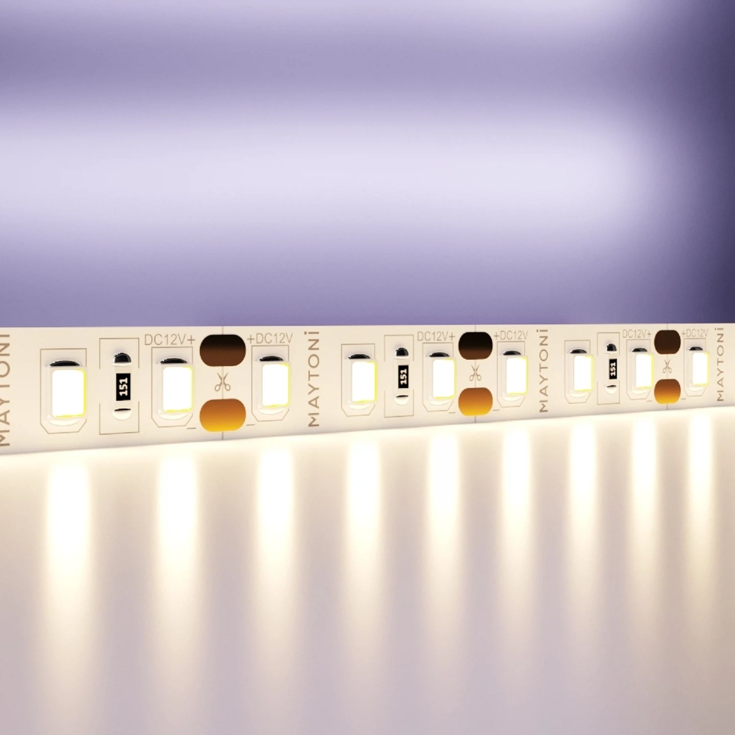 Изображение товара Светодиодная лента Maytoni Led Strip 12В 2835 9,6Вт/м 5м IP20 теплый белый