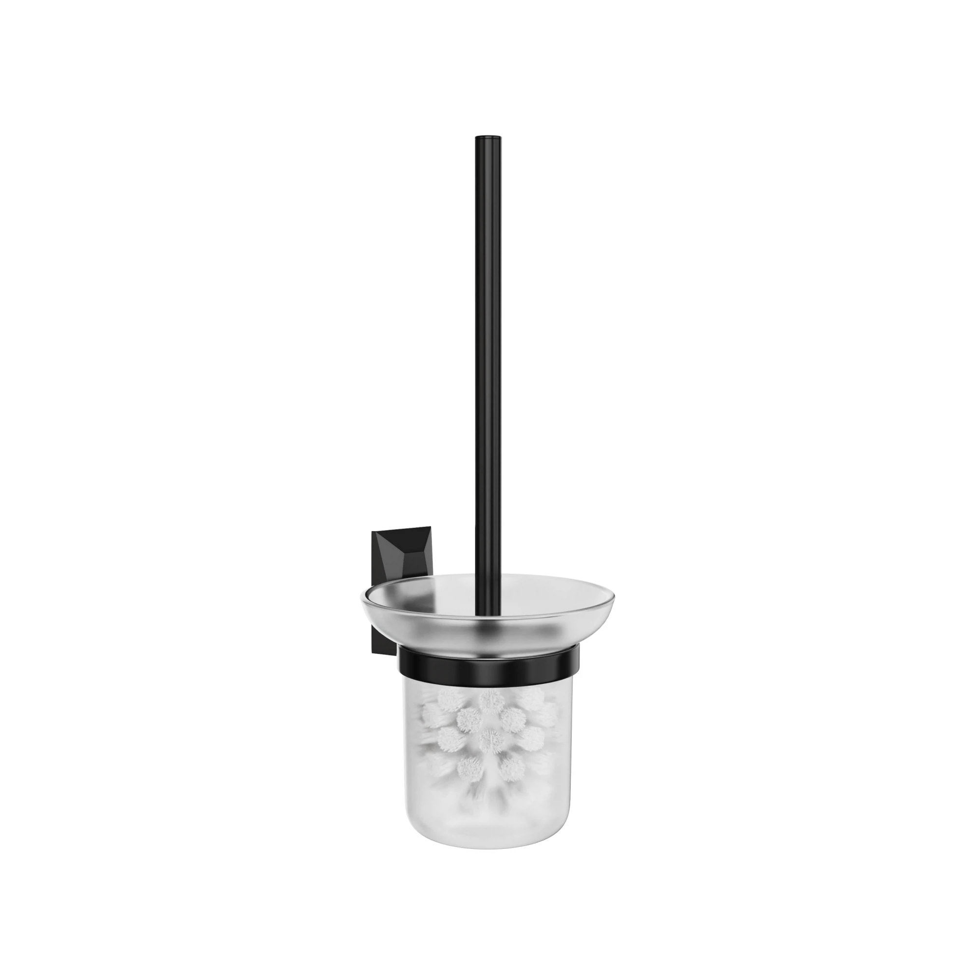 Изображение товара Ершик для унитаза ICE Black настенный керамический стеклянный Kleber