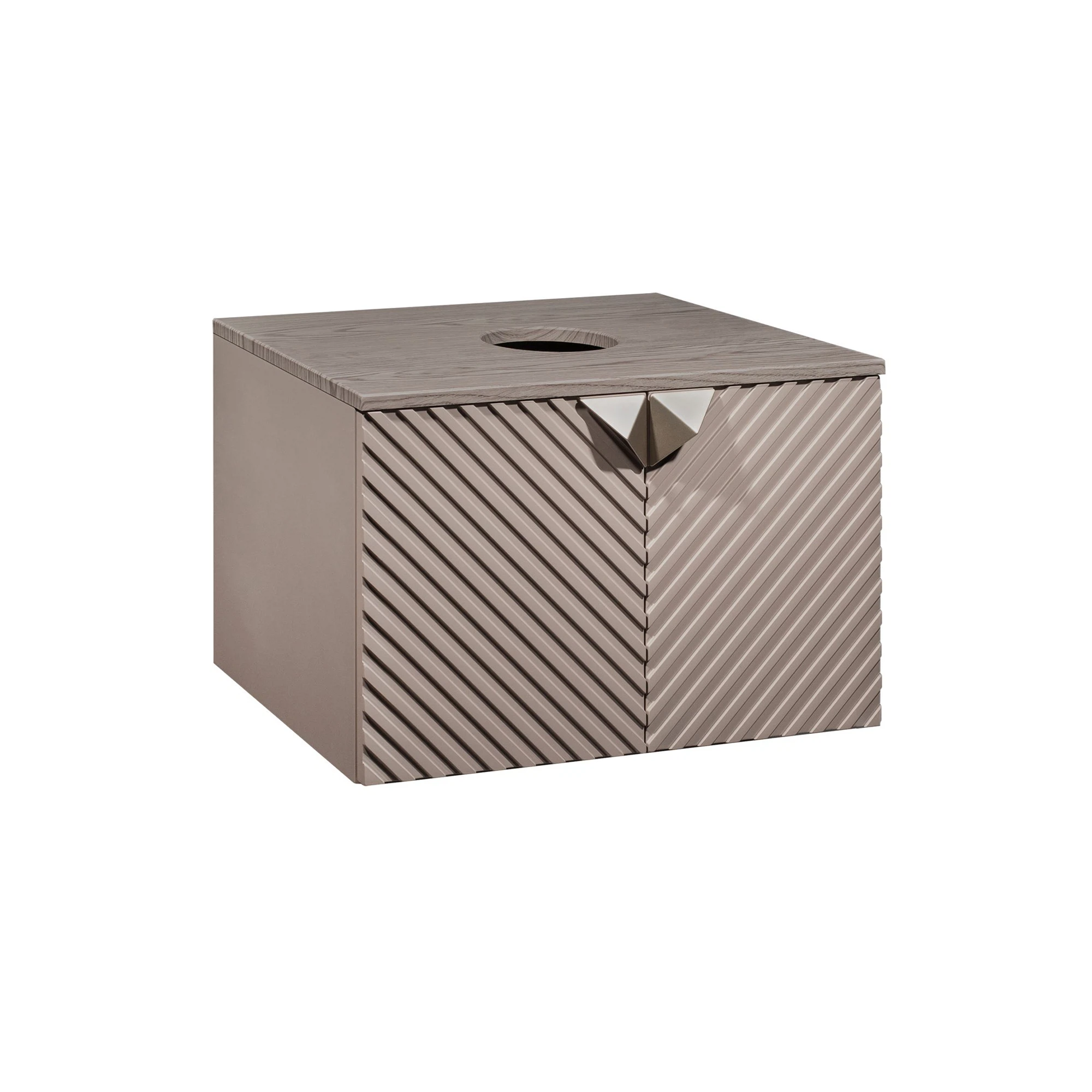 Изображение товара Тумба Runo Андорра 70 кашемир серый дуб какао подвесная под накладной умывальник