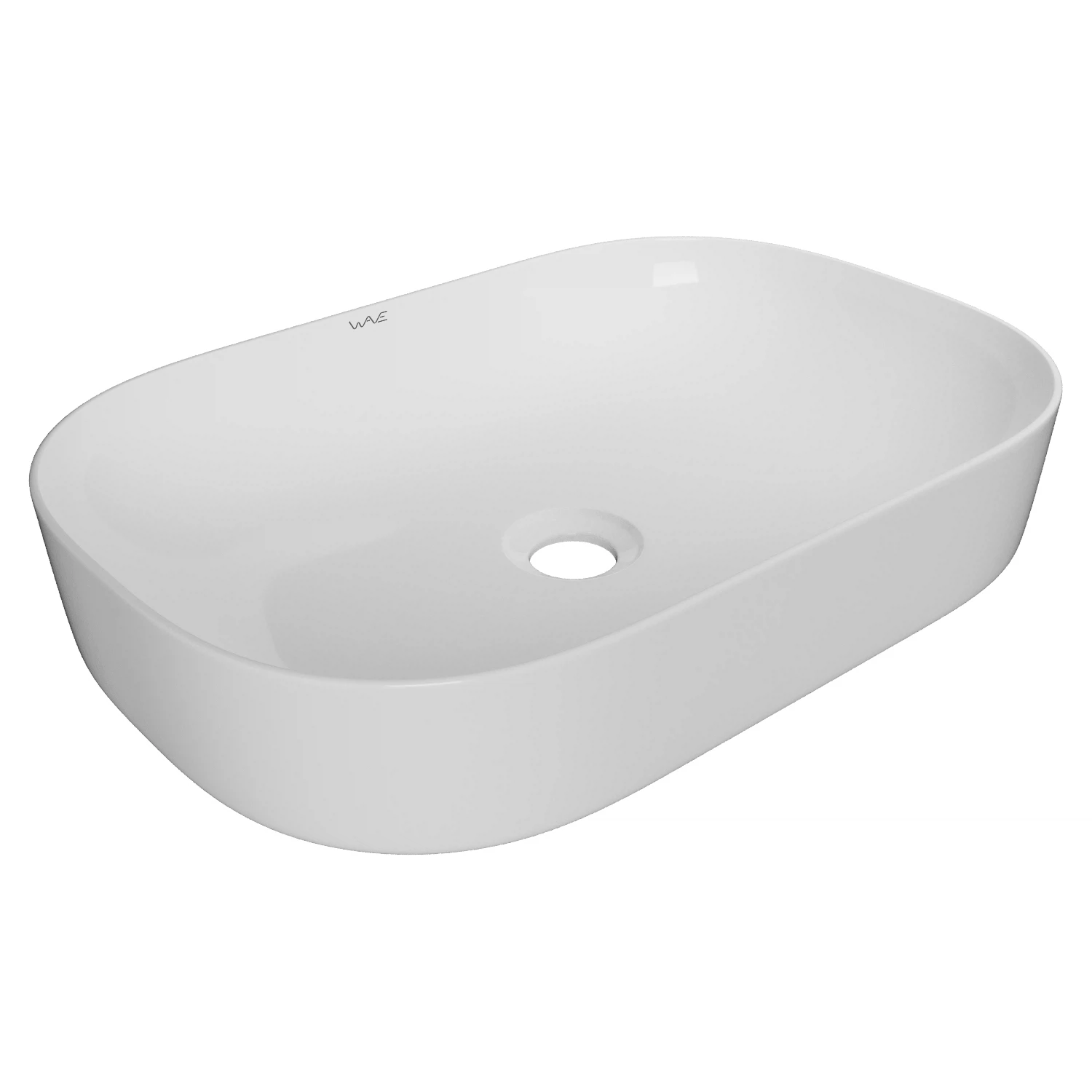 Изображение товара Раковина накладная на столешницу WAVE Slim 610*400*145 ш*г*в без перелива,белый,прямоуг