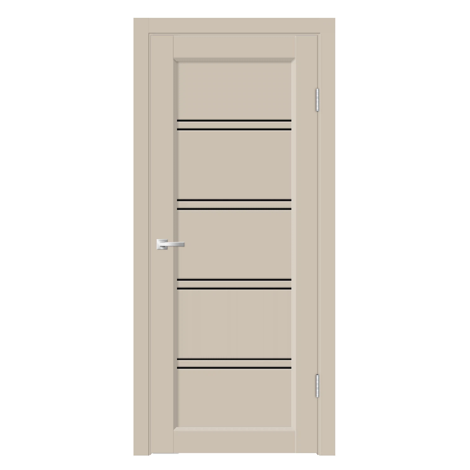 Изображение товара Дверь межкомнатная EMALUX STYLE 4 со стеклом черная 700x2000 мм