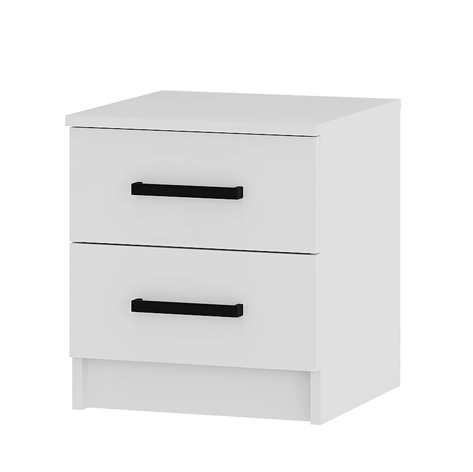 Изображение товара Прикроватная тумба Фьюжн ТБ-12 белого цвета с 2 ящиками для спальни