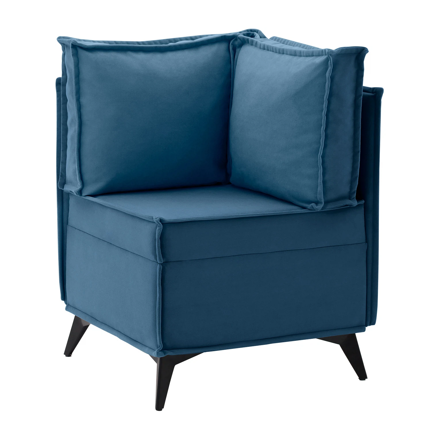 Изображение товара Кухонный угловой диван NORTA Loft XS из велюра, синий, 585x585x800 мм