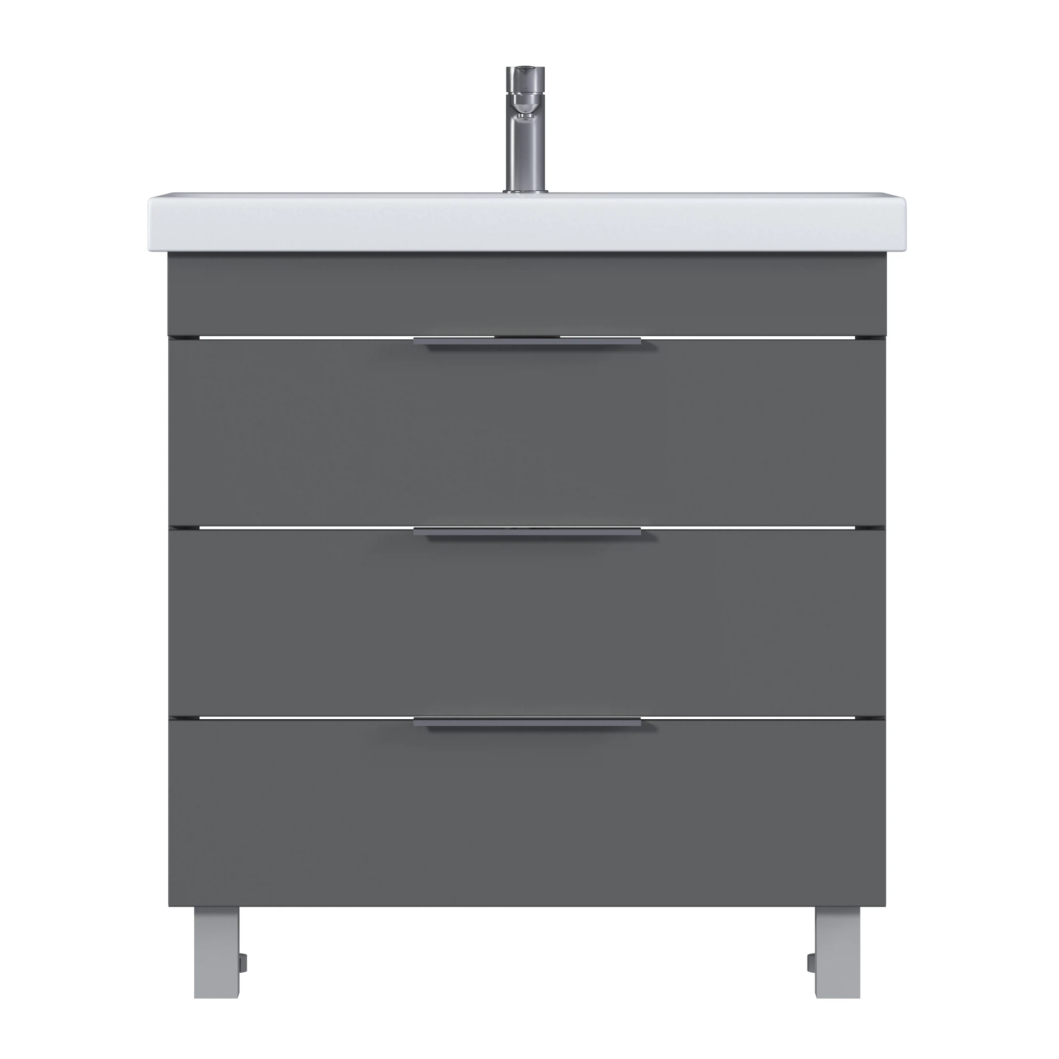 Изображение товара Тумба под раковину 1Marka Gaula 80 напольная цвет Графит