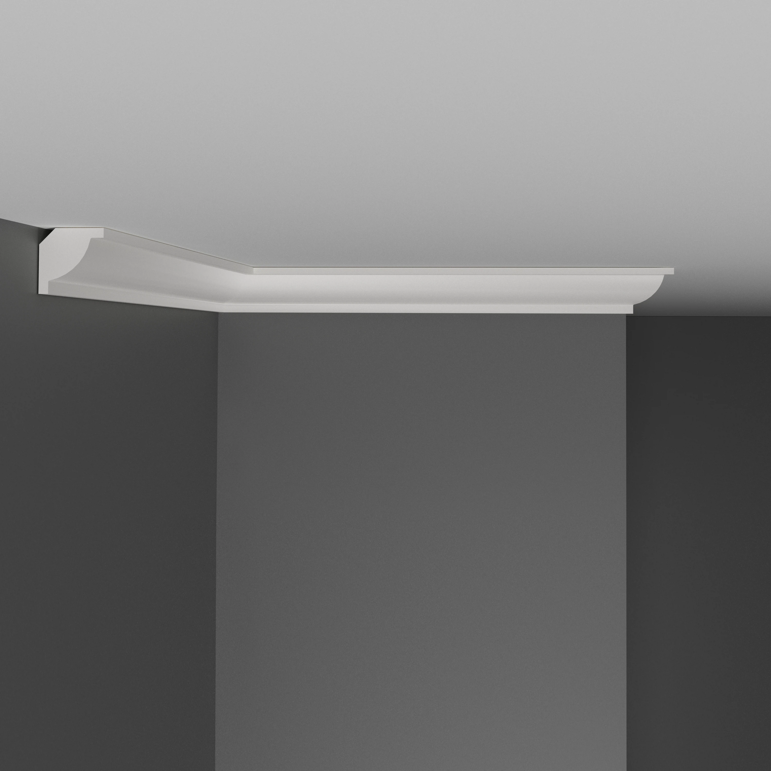 Изображение товара Плинтус потолочный дюрополимер D132M 20х20х2000 мм для внутренней отделки