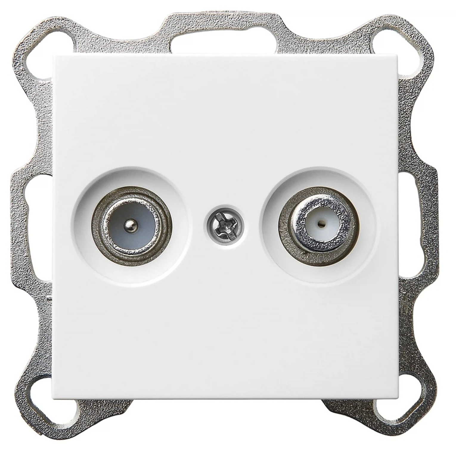 Изображение товара Розетка TV+FM проходная Jasmart G Белый глянцевый