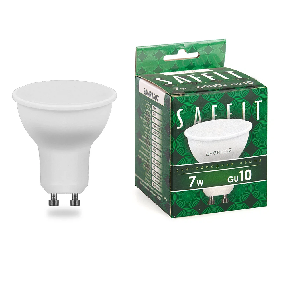 Изображение товара Светодиодная лампа SAFFIT MR16 GU10 7W холодный свет