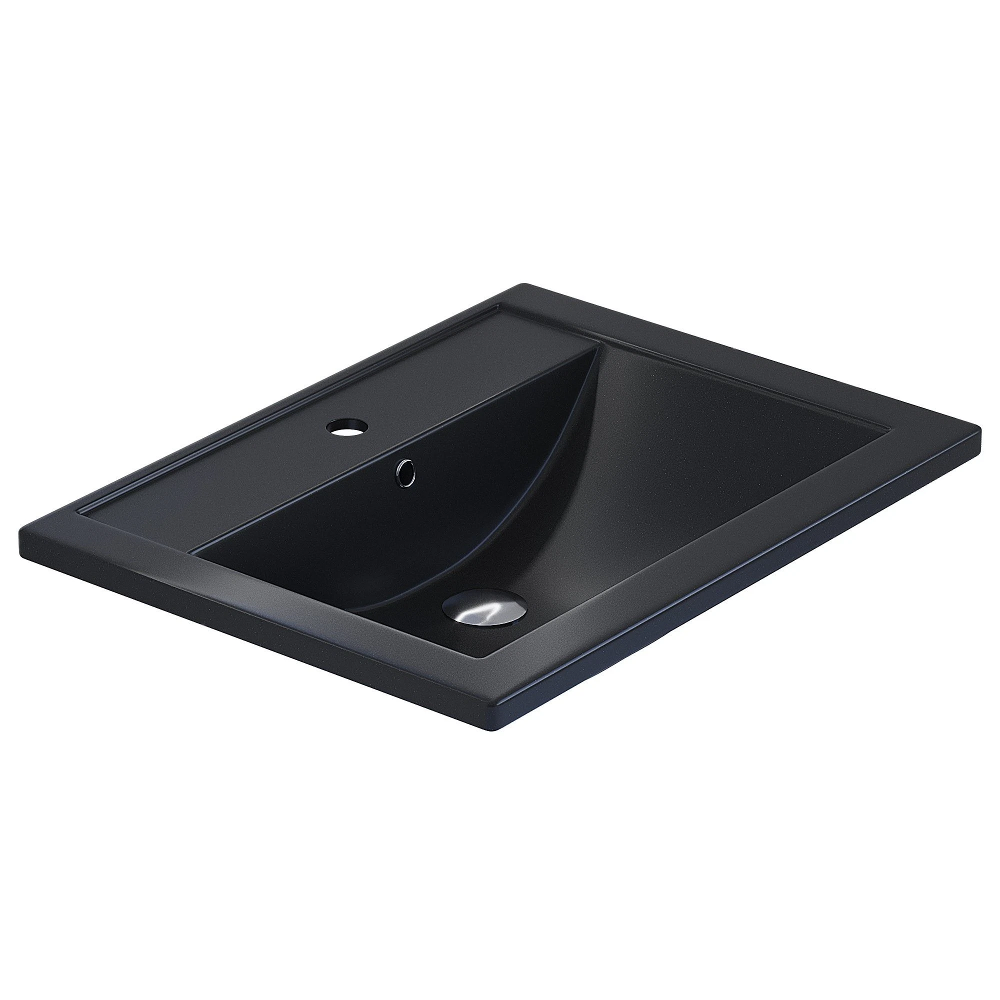 Изображение товара Раковина для ванной из кварцевого композита Uperwood Foster Quartz 60х40, черная матовая