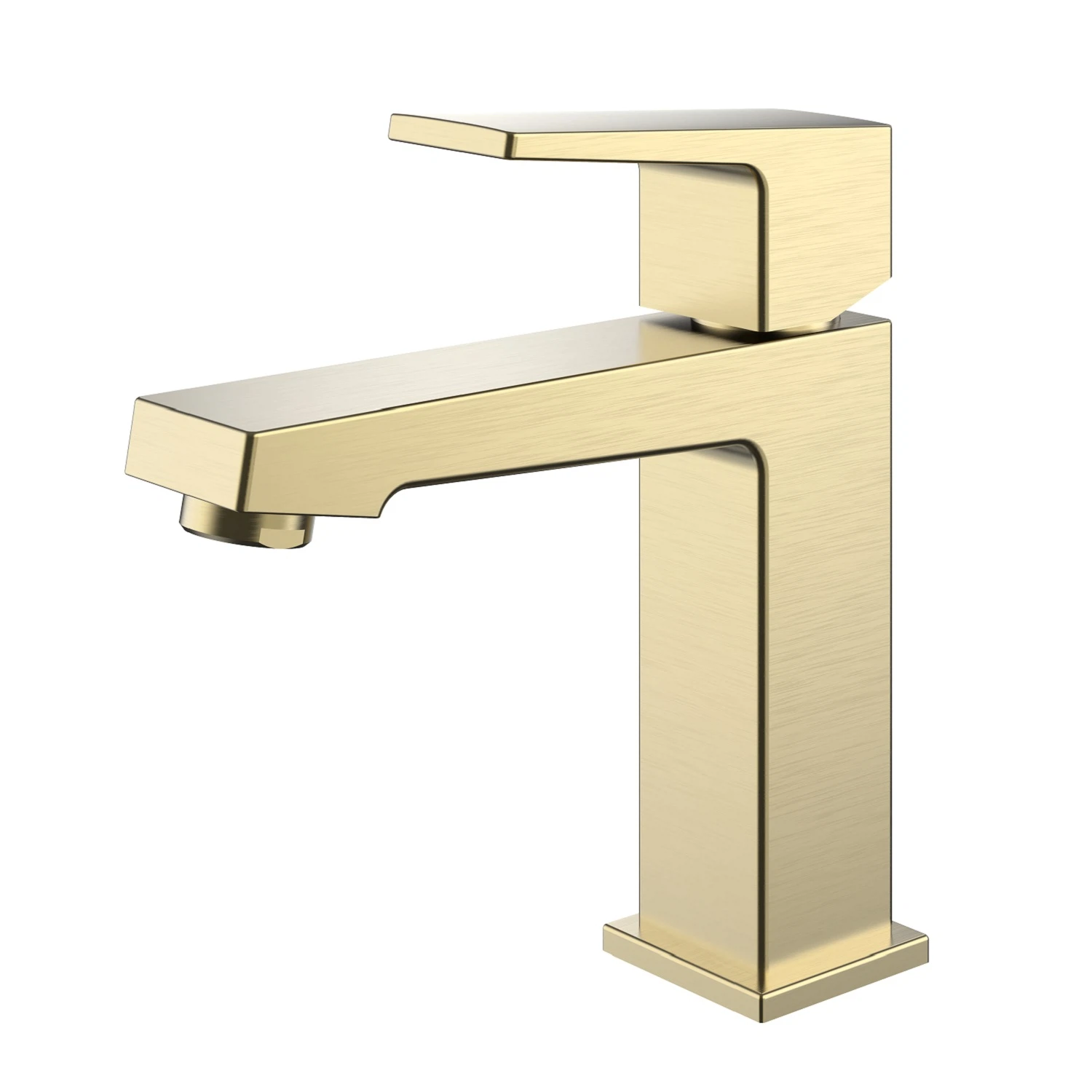 Изображение товара Смеситель для раковины Splenka S01.10.03, золотой сатин, фиксированный излив