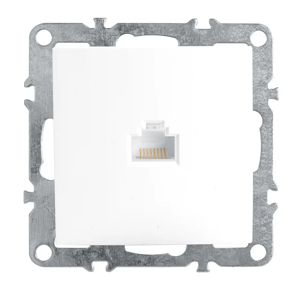 Изображение товара Розетка компьютерная 1-местная RJ-45 (механизм), STEKKER PST00-9107-01, серия Эрна, белый Изображение товара Розетка компьютерная 1-местная RJ-45 (механизм), STEKKER PST00-9107-01, серия Эрна, белый
