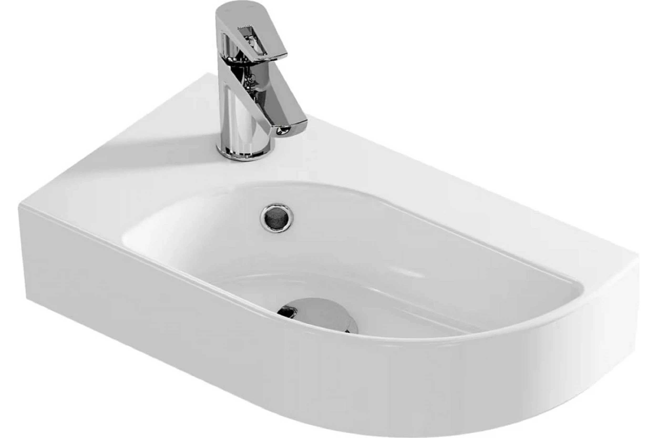 Изображение товара Подвесная раковина CAMEO 45 левая из керамики, 45 см, белая