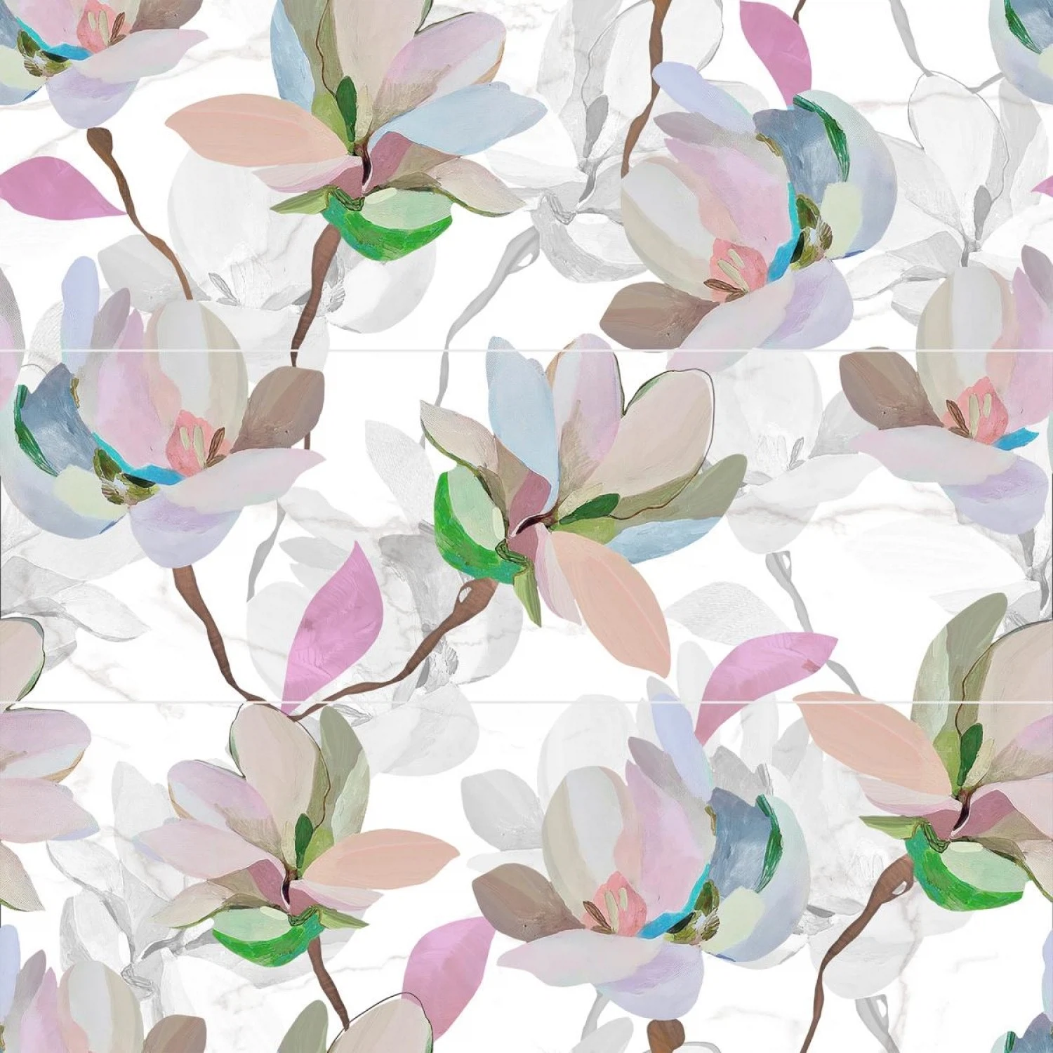 Изображение товара Керамическое панно LAPARET Palazzo 89,5x90 см белое для стен интерьера