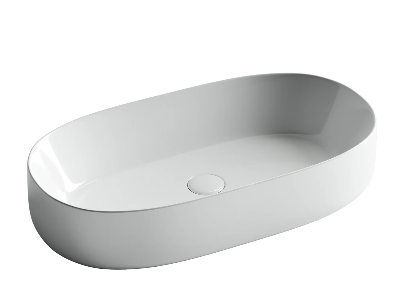 Изображение товара Умывальник раковина накладная овальная Element 675x350x140мм белая