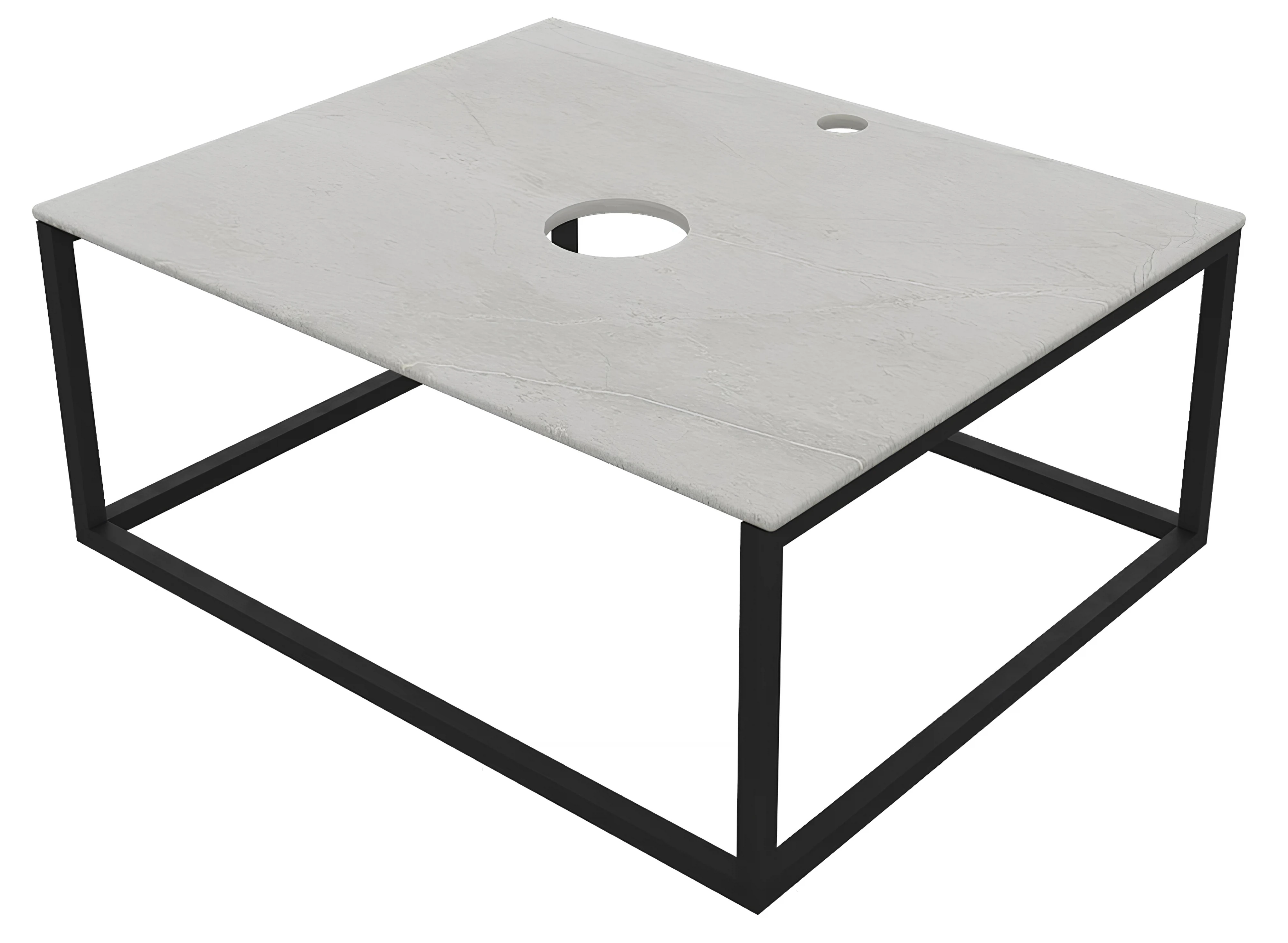 Изображение товара Столешница из керамогранита 1Marka LOFT для ванной светло-серая, 590x480 мм