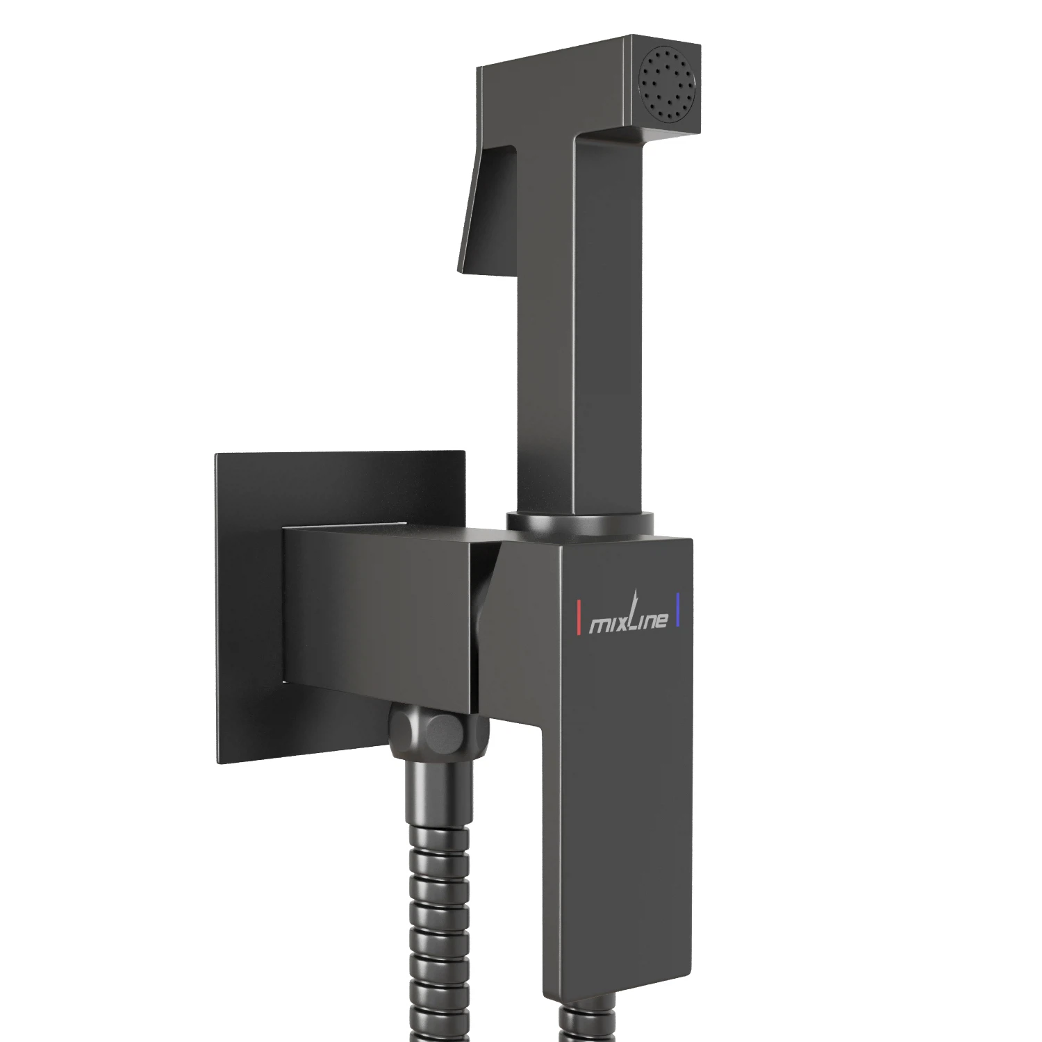 Изображение товара Смеситель с гигиенической лейкой 25k MIXLINE ML31-082BL "Ray" встраиваемый ЧЕРНЫЙ