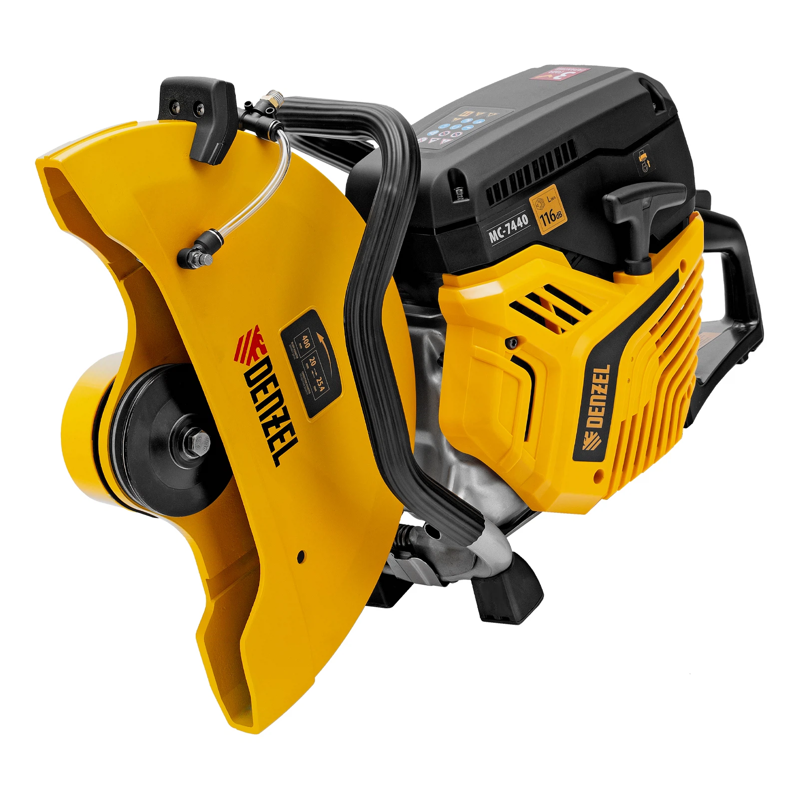 Изображение товара Профессиональный бензорез Denzel MC-7440 74 см3, 400 мм диски, водяное охлаждение