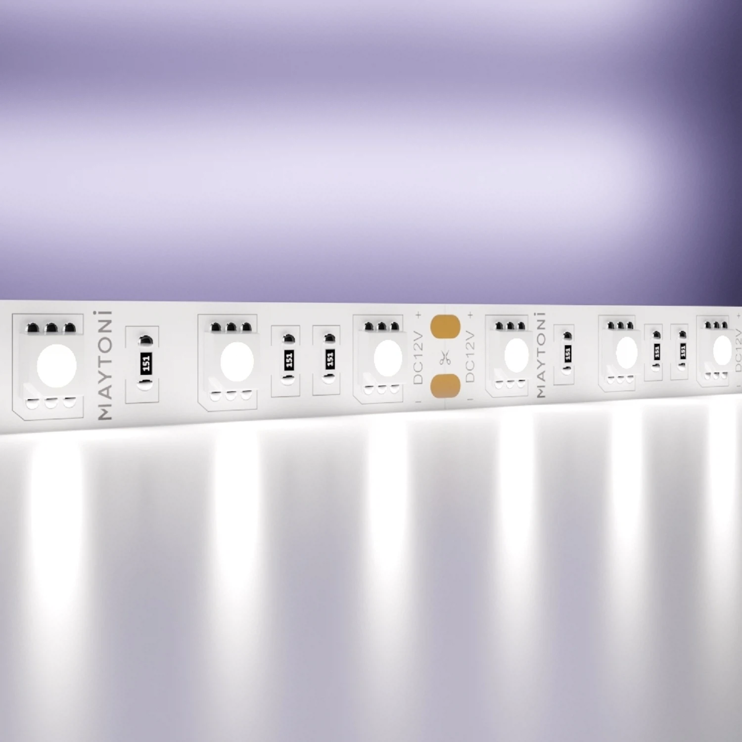 Изображение товара Светодиодная лента Maytoni Led Strip 12В 5050 14.4 Вт/м 6000K 5м IP20
