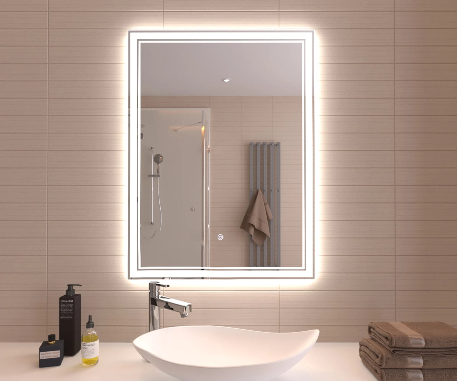 Изображение товара Зеркало с LED подсветкой OTTIMO Corsica New 600x700 для ванной комнаты