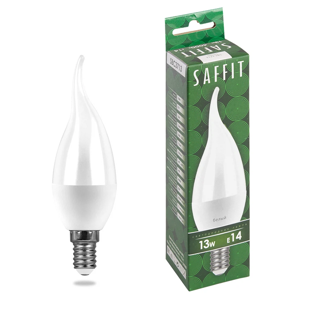 Изображение товара Лампа светодиодная SAFFIT SBC3713 Свеча на ветру E14 13W 230V 4000K