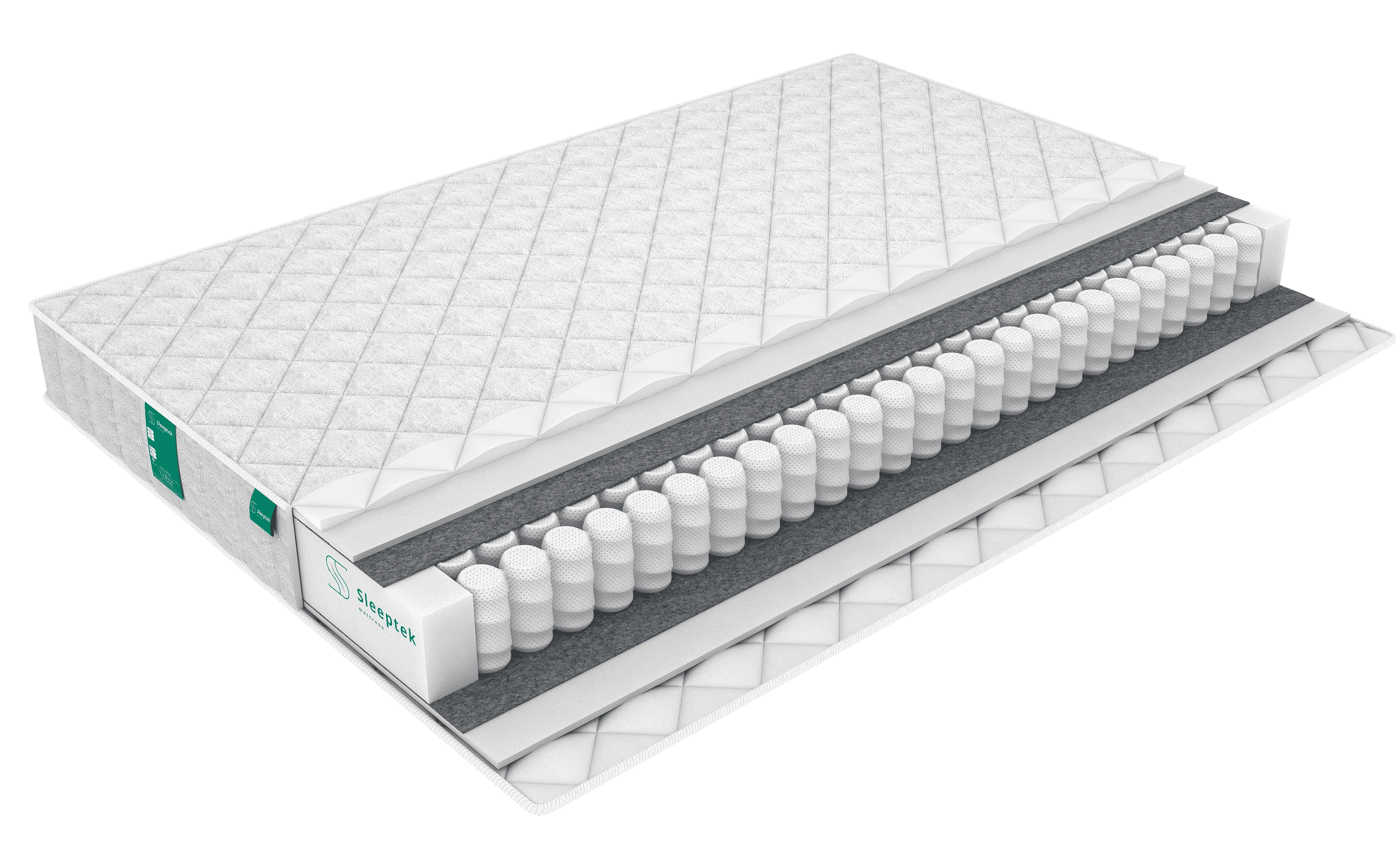Изображение товара Матрас Sleeptek Simple Foam 140x200 см с независимым блоком пружин и ортопедической пеной