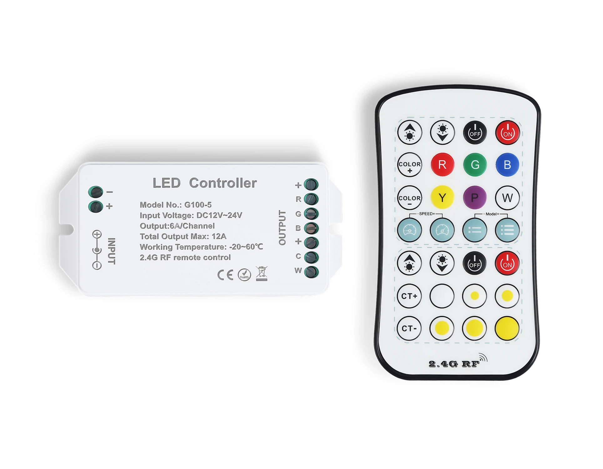 Изображение товара Контроллер для светодиодных лент Ambrella light RGB+CCT c радио пультом 12/24V