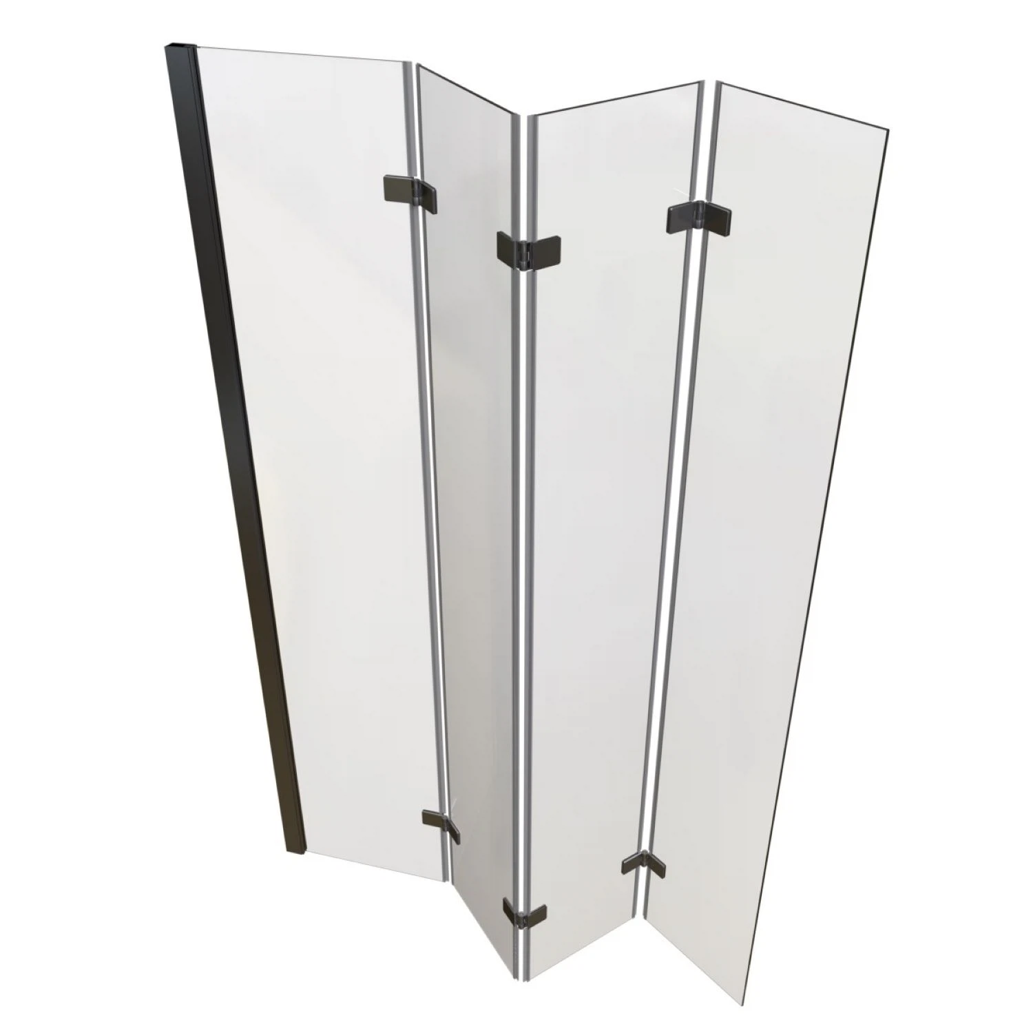 Изображение товара Складная штора для ванны Радомир Смайл 100х140, 4 секции, стекло