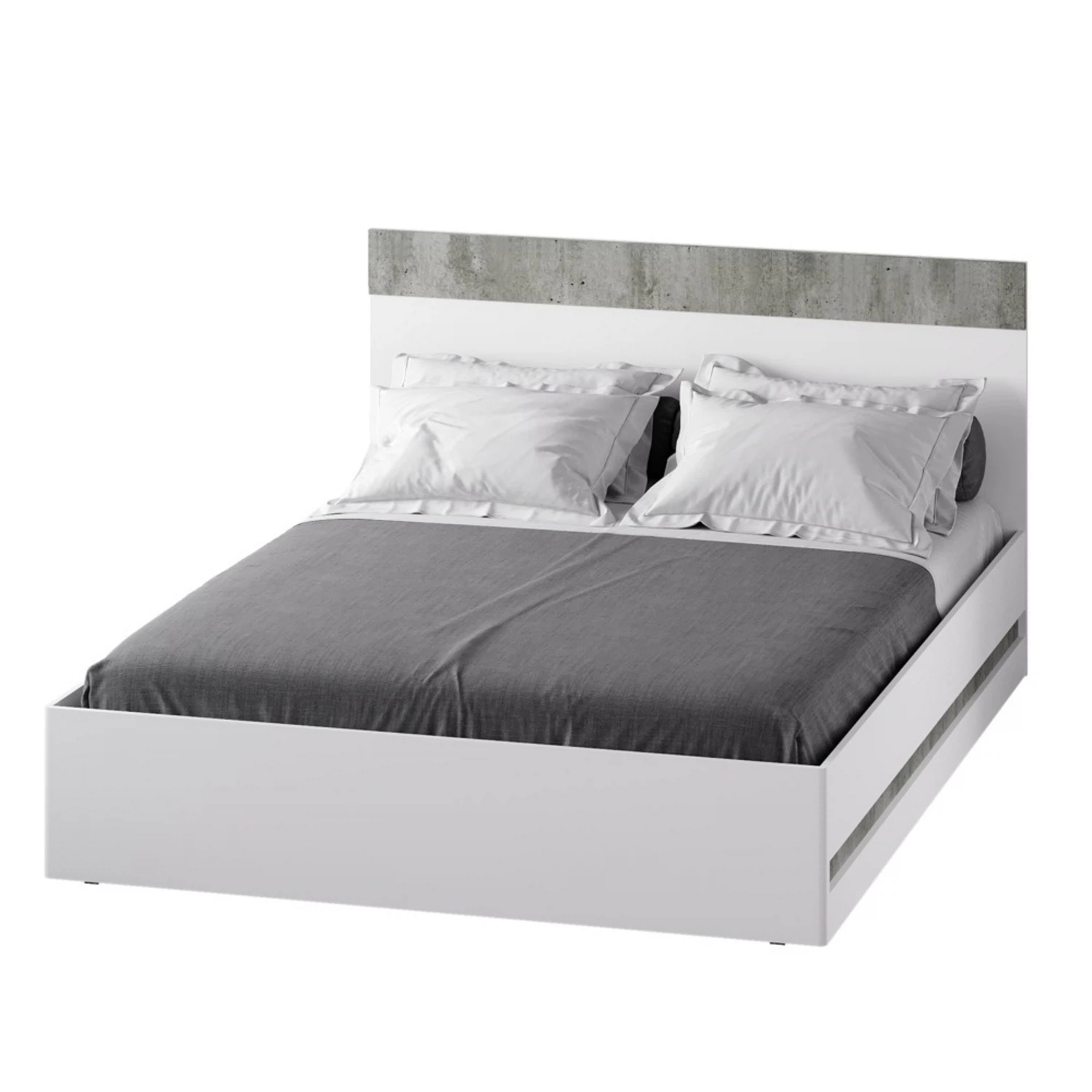 Изображение товара Инстайл КР-04 160x200 Бетон — двуспальная кровать с реечным настилом