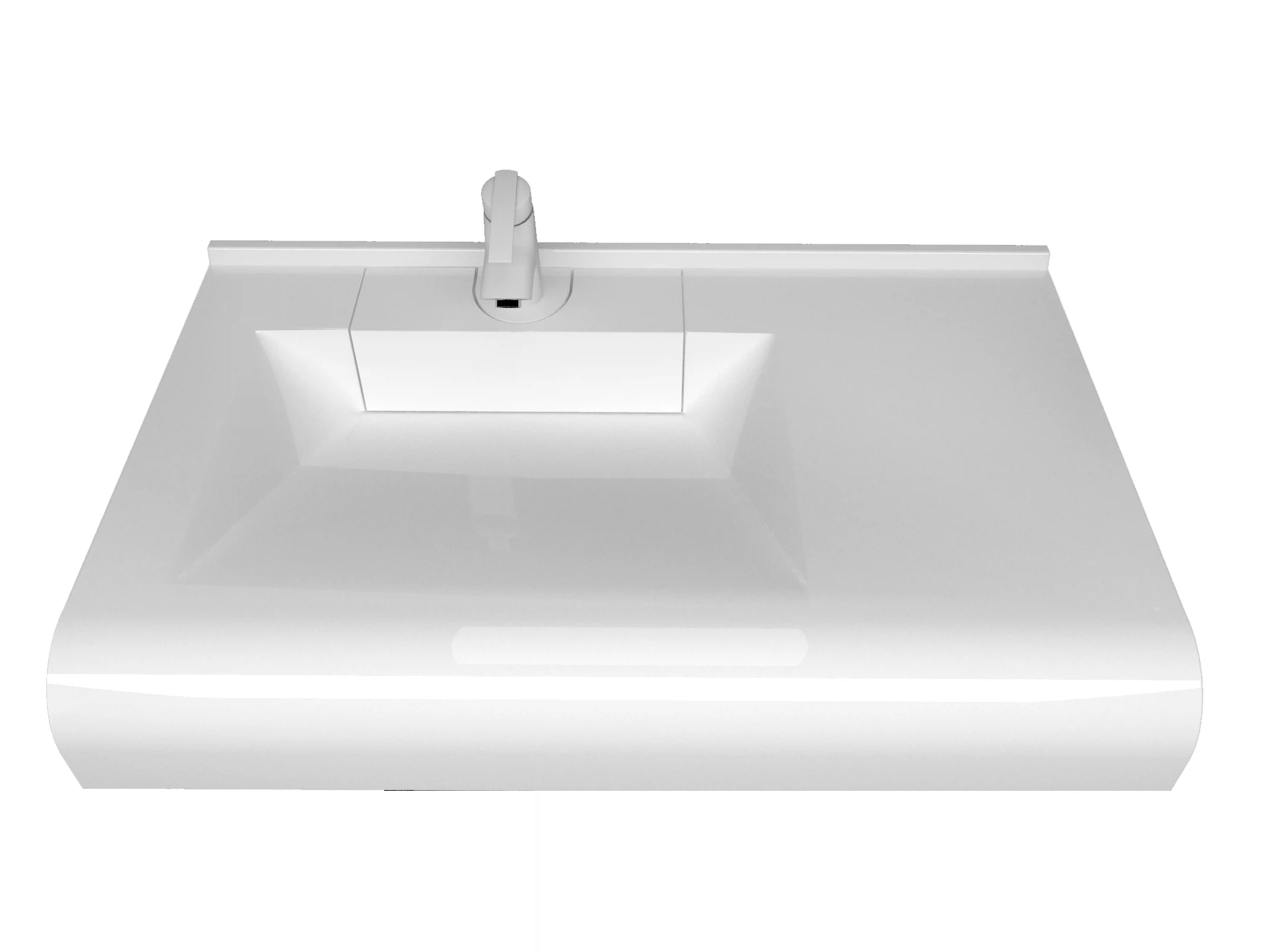 Изображение товара Раковина над стиральной машиной Корини 80х50 из гелькоута для ванной комнаты