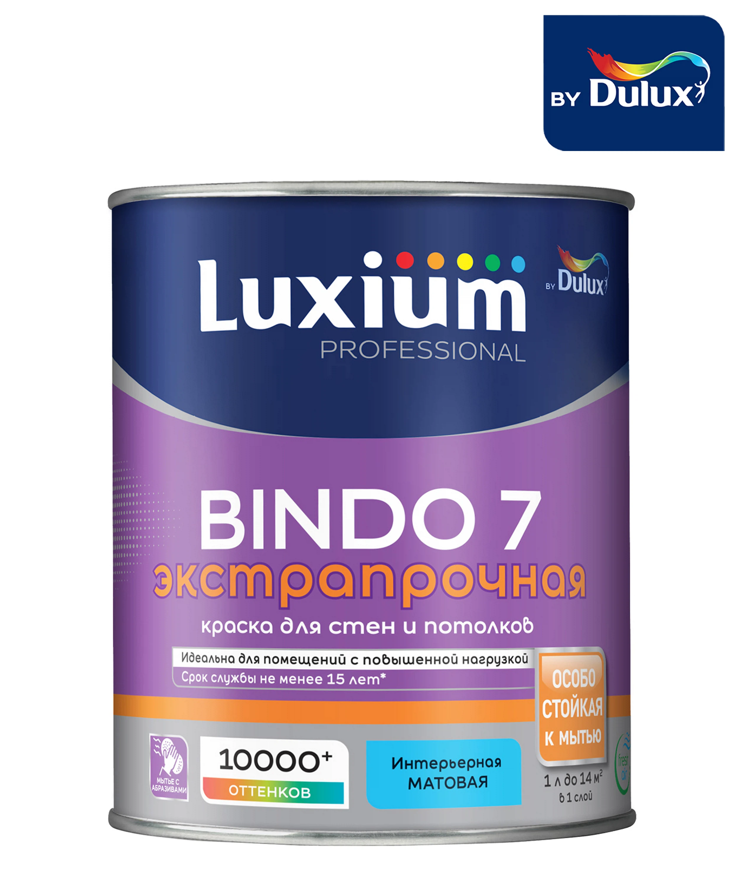 Изображение товара Краска Luxium by Dulux Professional BINDO 7 матовая BW 1л