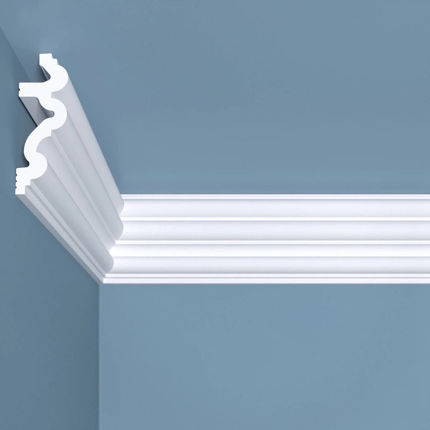 Изображение товара Плинтус потолочный Bello Deco XPS полимер К 6 (80x30) Изображение товара Плинтус потолочный Bello Deco XPS полимер К 6 (80x30)