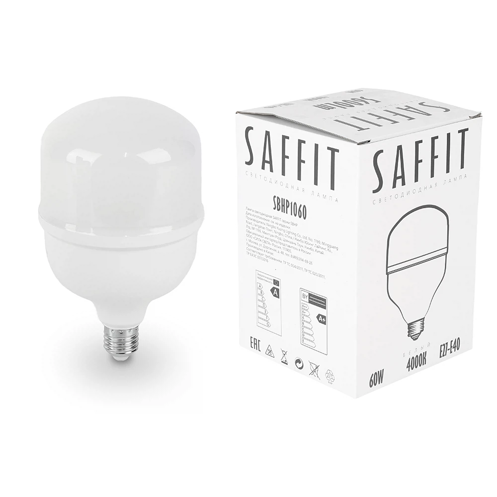 Изображение товара Светодиодная лампа SAFFIT 60 Вт E27-Neutral 4000K Поток 5600 Лм Изображение товара Светодиодная лампа SAFFIT 60 Вт E27-Neutral 4000K Поток 5600 Лм