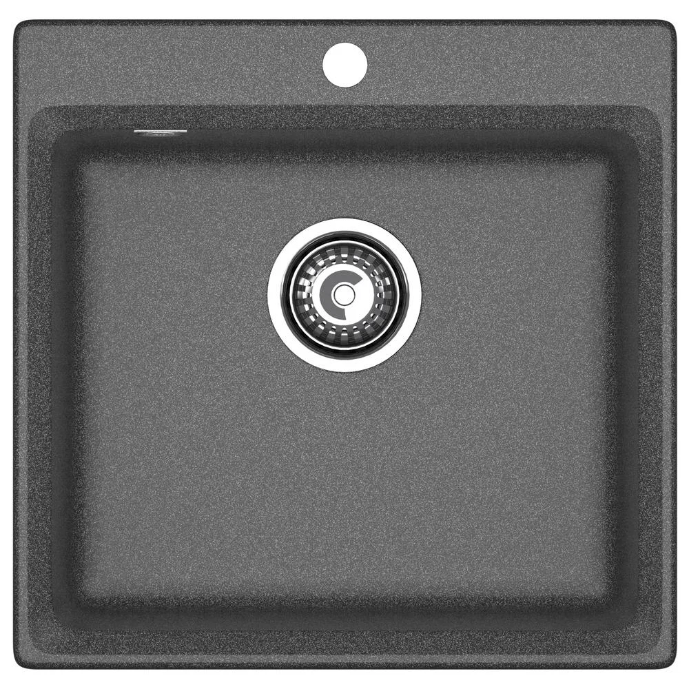 Изображение товара Кухонная мойка GranFest LEVEL 510, графит, искусственный мрамор