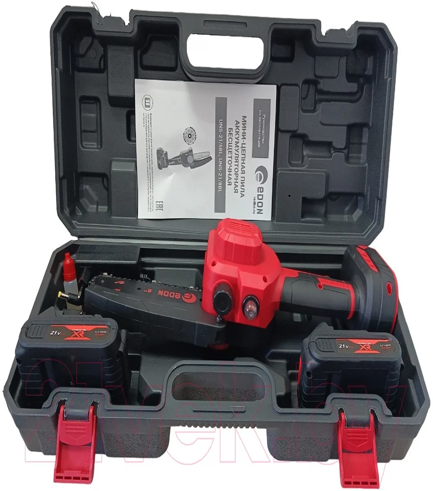 Изображение товара Пила EDON UNS-21/6BL мини-цепная аккумуляторная бесщеточная